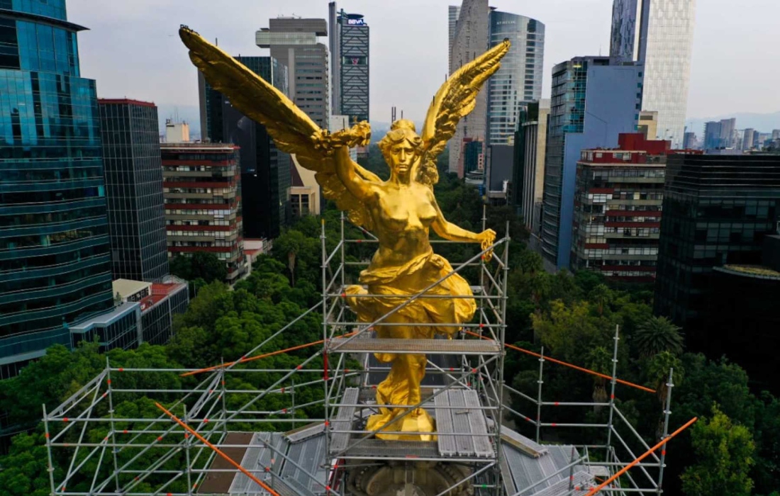 Restauración del Ángel de la Independencia terminará en agosto