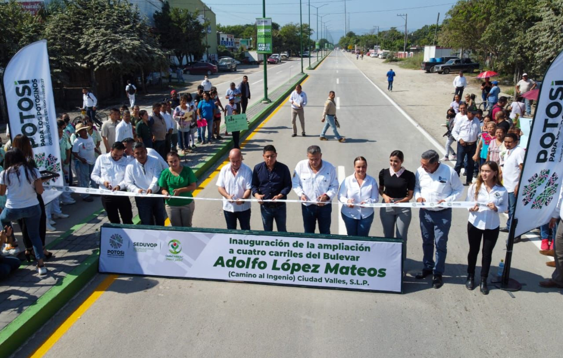 Entrega Ricardo Gallardo moderna vialidad al Ingenio en Ciudad Valles